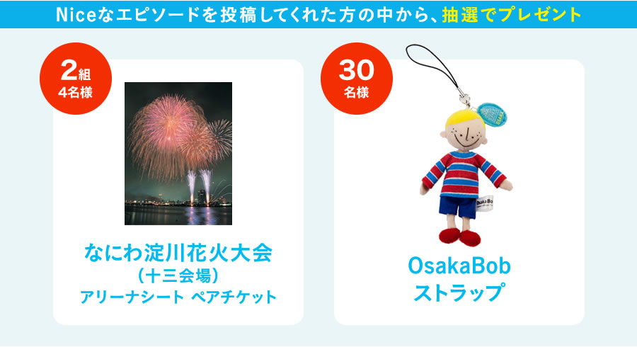 Niceなエピソードを投稿してくれた方の中から、抽選でプレゼント